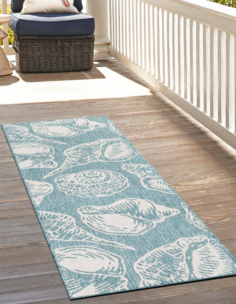 Seaside Haven Rugs Collection Area Rug -  Lighthouse (Aqua) Runner Aqua  lifestyle 9