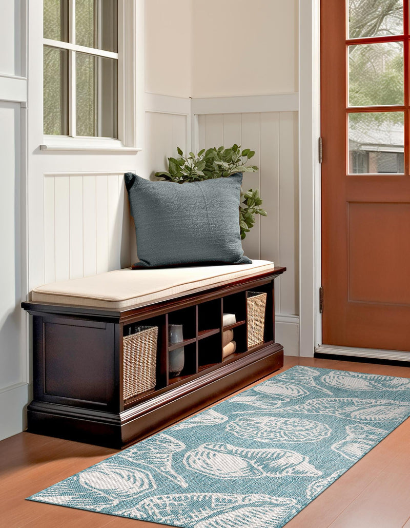 Seaside Haven Rugs Collection Area Rug -  Lighthouse (Aqua) Runner Aqua  lifestyle 10