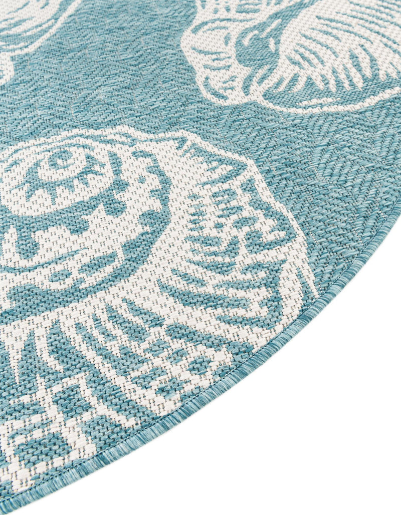Seaside Haven Rugs Collection Area Rug -  Lighthouse (Aqua) Round Aqua  lifestyle 13