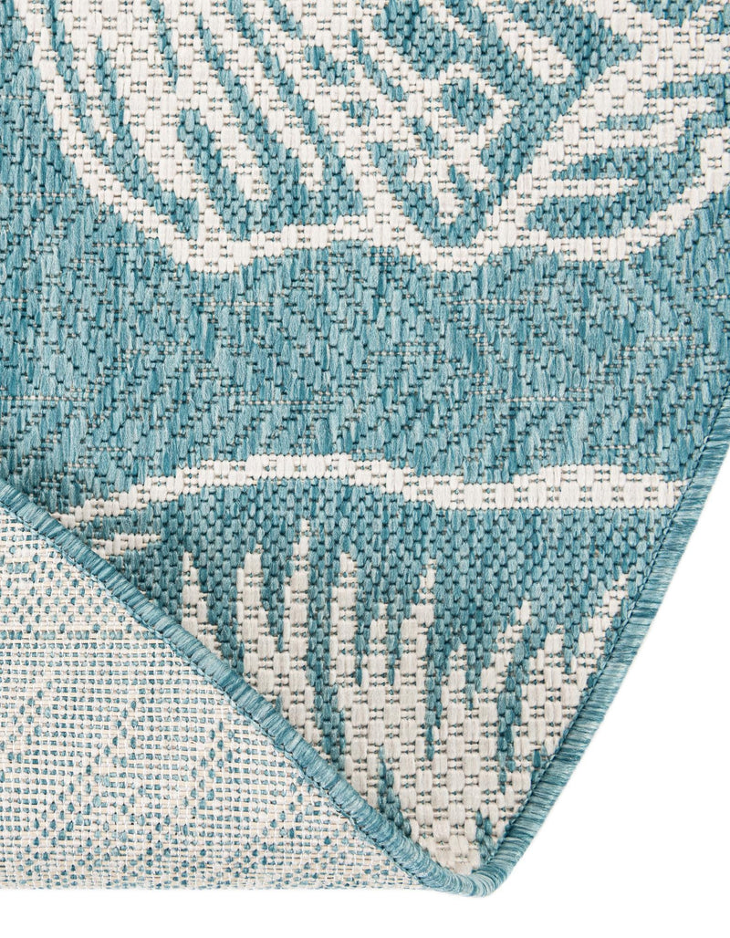 Seaside Haven Rugs Collection Area Rug -  Lighthouse (Aqua) Round Aqua  lifestyle 15