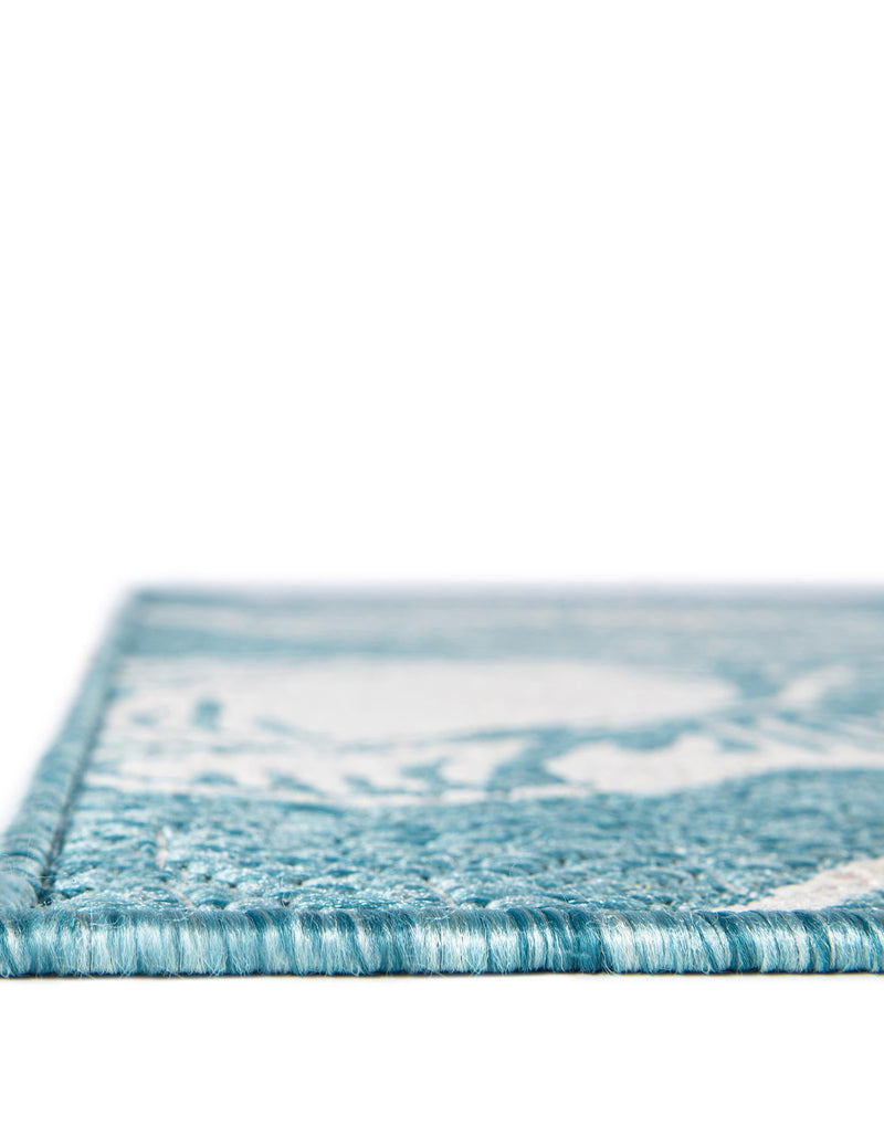 Seaside Haven Rugs Collection Area Rug -  Lighthouse (Aqua) Square Aqua  lifestyle 20
