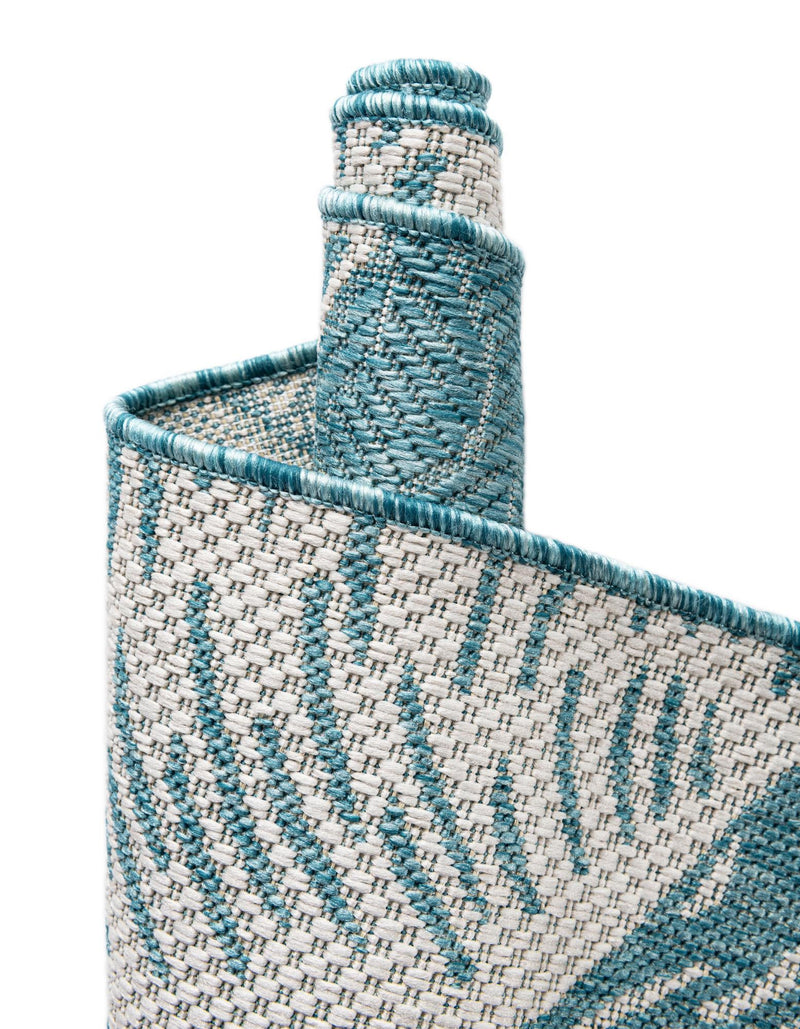 Seaside Haven Rugs Collection Area Rug -  Lighthouse (Aqua) Square Aqua  lifestyle 24