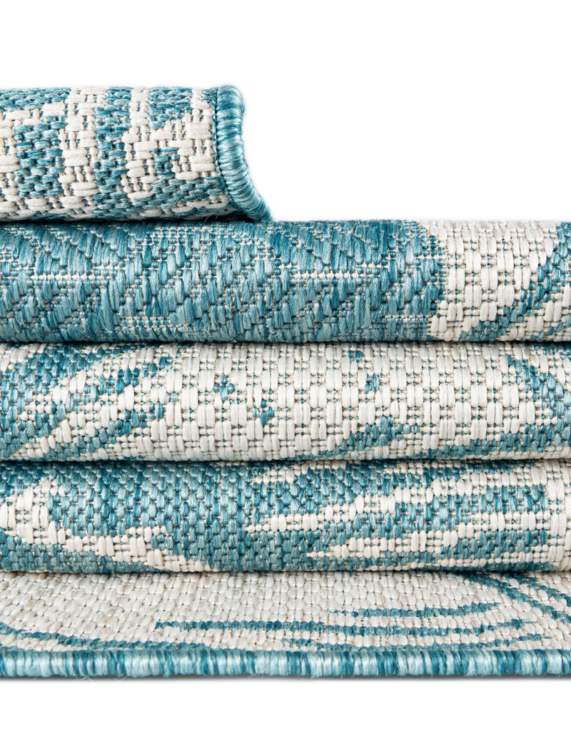 Seaside Haven Rugs Collection Area Rug -  Lighthouse (Aqua) Square Aqua  lifestyle 27
