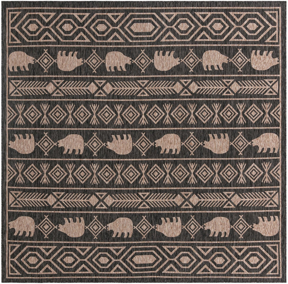 Mesa Oasis Rugs Collection Area Rug - Sundown Square Black  lifestyle 88
