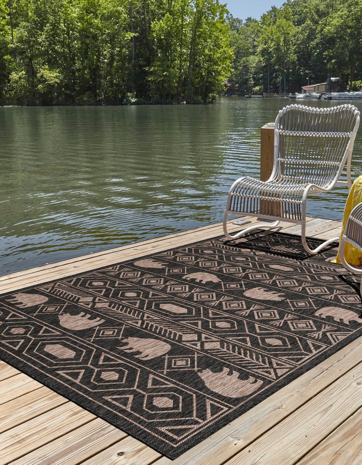 Mesa Oasis Rugs Collection Area Rug - Sundown Rectangle Black  lifestyle 7