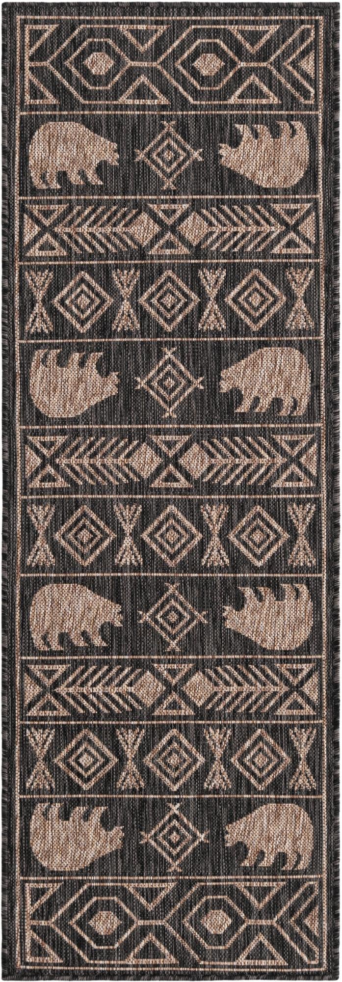 Mesa Oasis Rugs Collection Area Rug - Sundown Runner Black  lifestyle 73