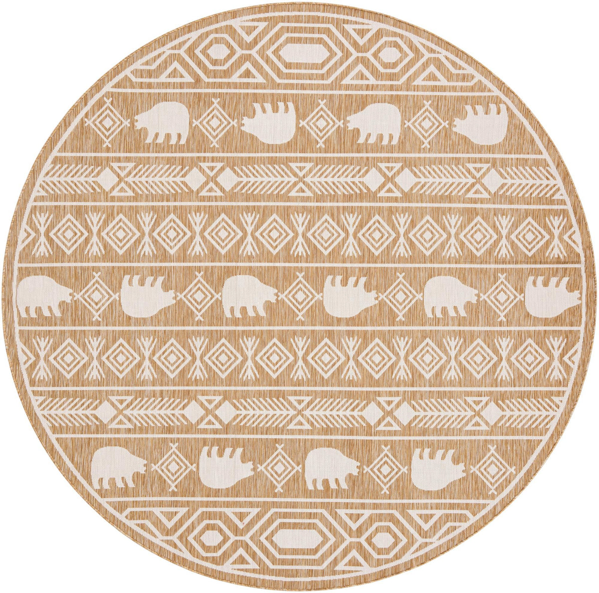 Mesa Oasis Rugs Collection Area Rug - Sundown Round Taupe  lifestyle 89