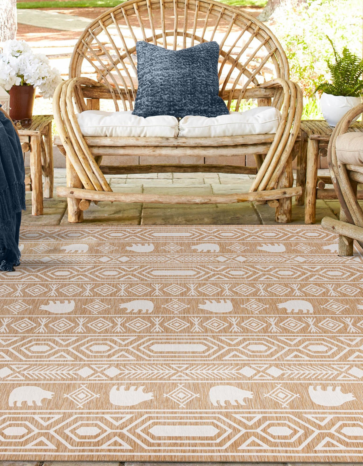 Mesa Oasis Rugs Collection Area Rug - Sundown Square Teal  lifestyle 93