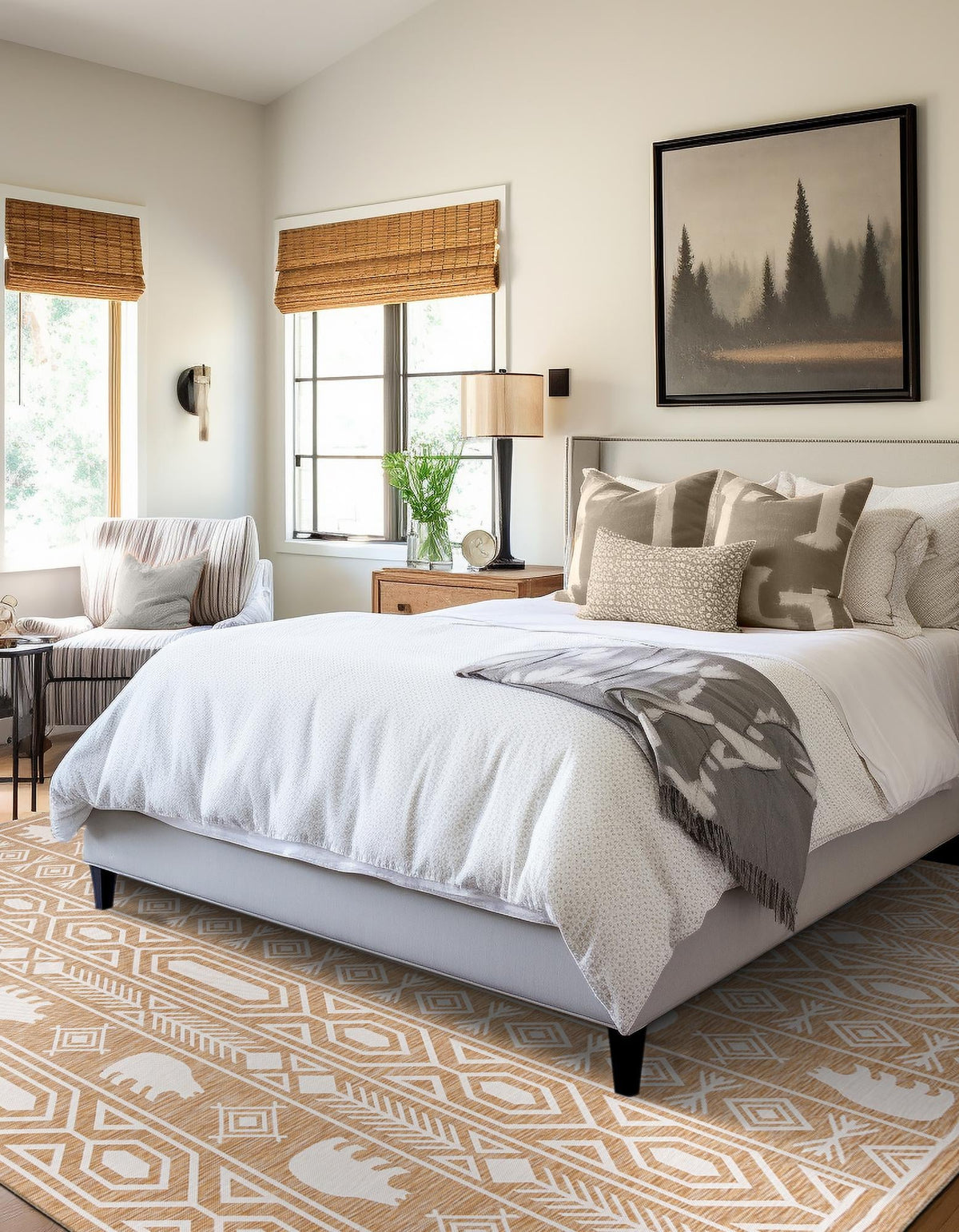 Mesa Oasis Rugs Collection Area Rug - Sundown Square Teal  lifestyle 190