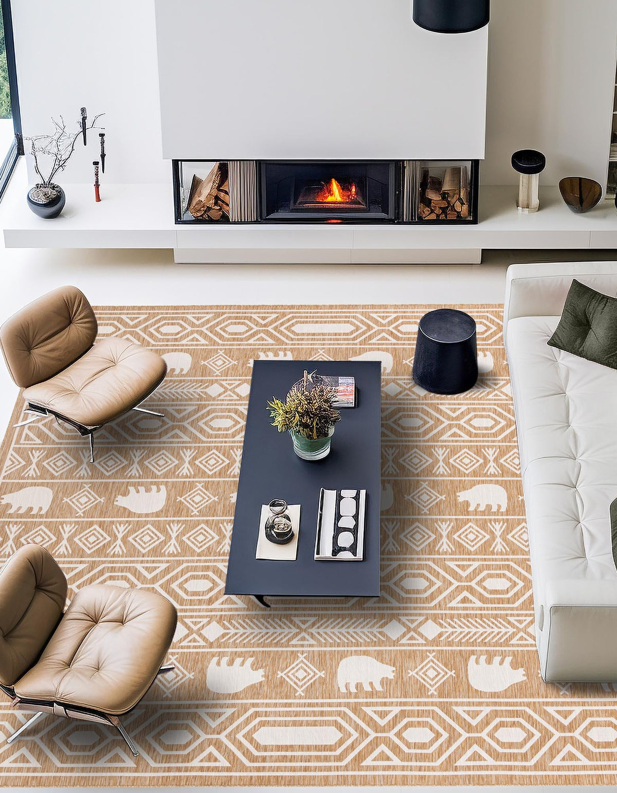 Mesa Oasis Rugs Collection Area Rug - Sundown Square Teal  lifestyle 192
