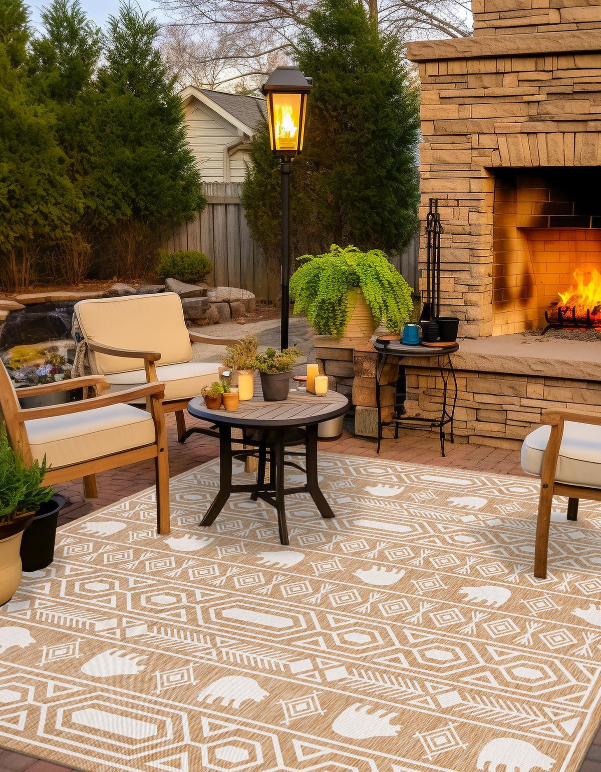 Mesa Oasis Rugs Collection Area Rug - Sundown Square Teal  lifestyle 193