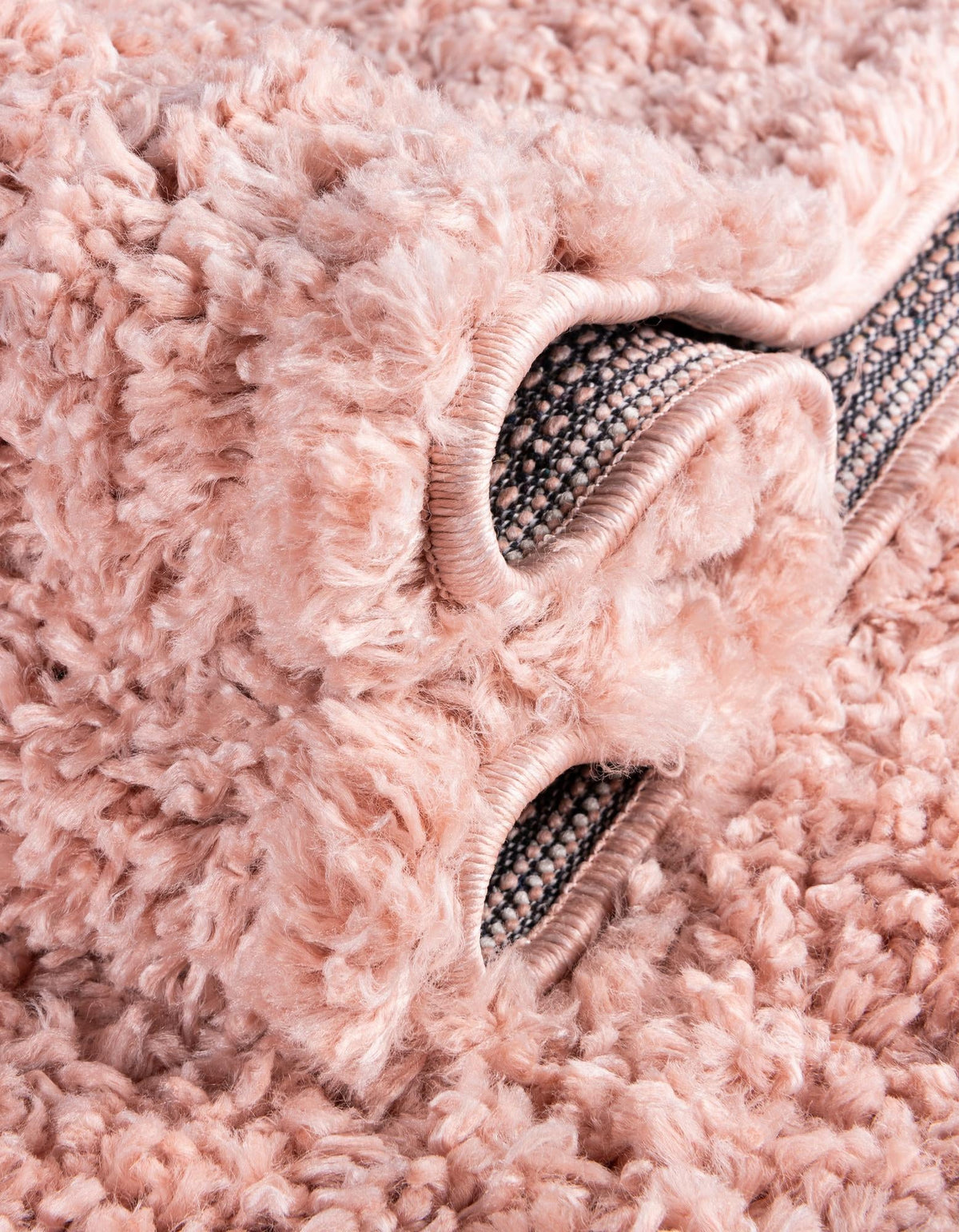 Alpine Plush Collection Area Rug - Verbier Square Pink  lifestyle 95