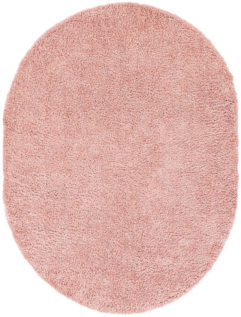 Alpine Plush Collection Area Rug - Verbier Oval Pink  lifestyle 29
