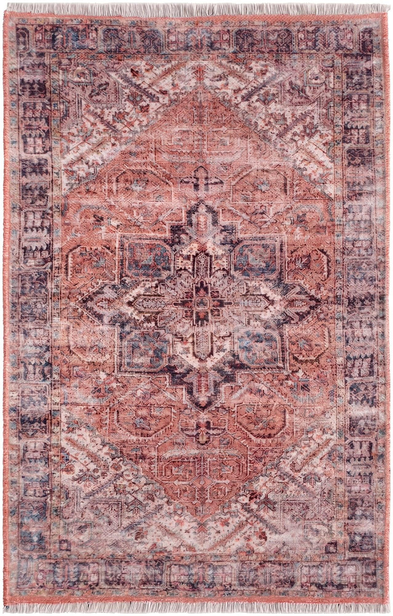 Bazaar Chic Collection Area Rug -  Chefchaouen Rectangle Salmon Pink  lifestyle 3