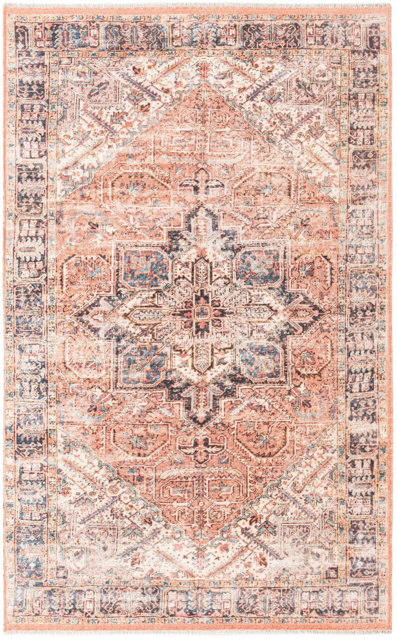 Bazaar Chic Collection Area Rug -  Chefchaouen Rectangle Salmon Pink  lifestyle 4