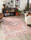 Bazaar Chic Collection Area Rug -  Chefchaouen Rectangle Salmon Pink  lifestyle 2