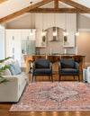 Bazaar Chic Collection Area Rug -  Chefchaouen Square Salmon Pink  lifestyle 14
