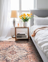 Bazaar Chic Collection Area Rug -  Chefchaouen Square Salmon Pink  lifestyle 21
