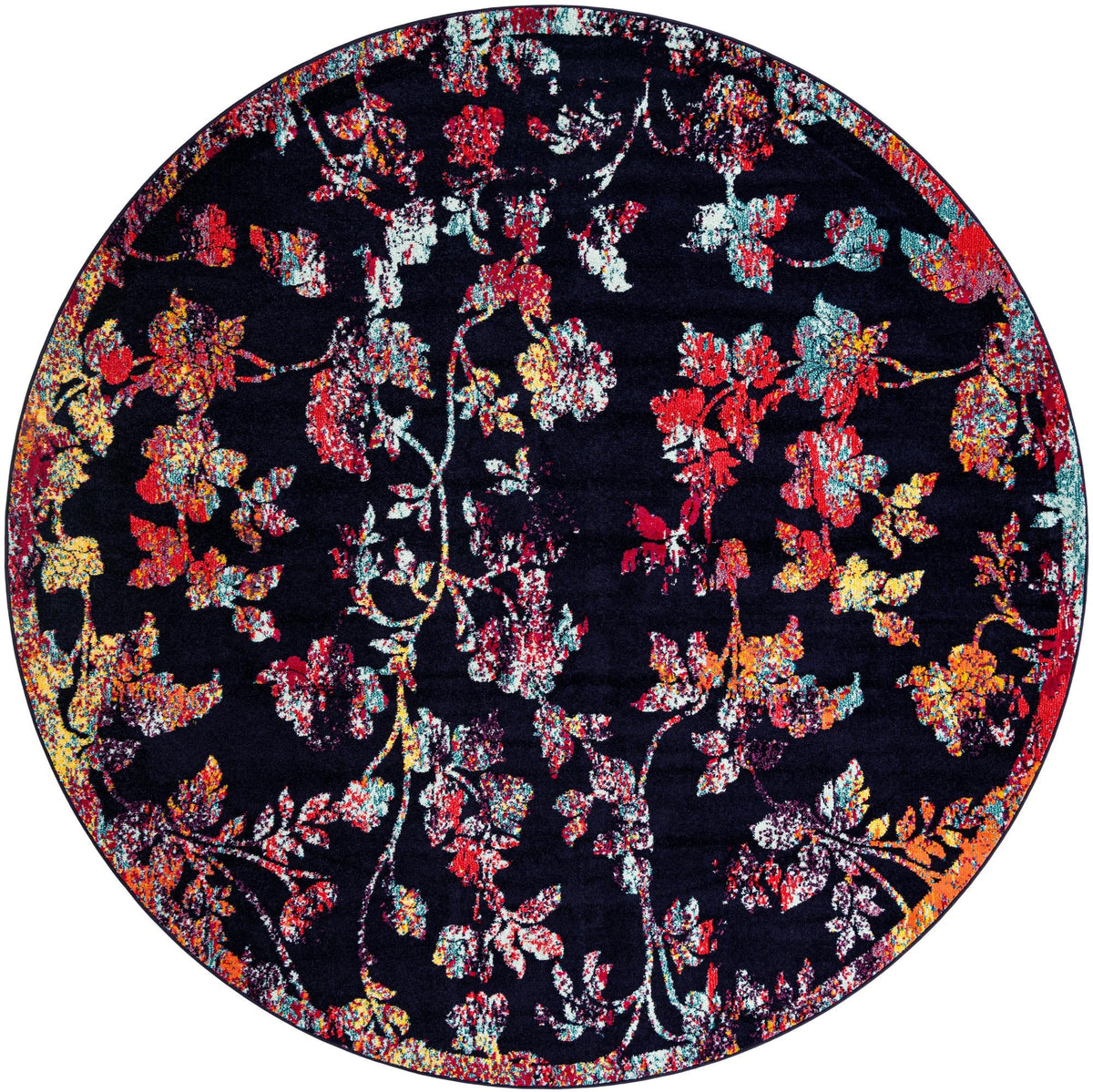 Brighton Terrace Collection Area Rug -  Roedean Round Navy Blue  lifestyle 12
