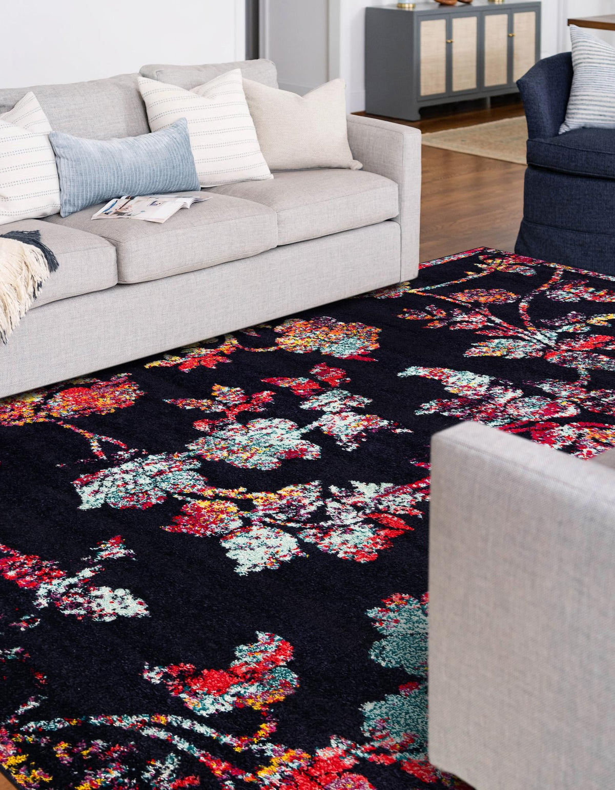 Brighton Terrace Collection Area Rug -  Roedean Rectangle Navy Blue  lifestyle 11