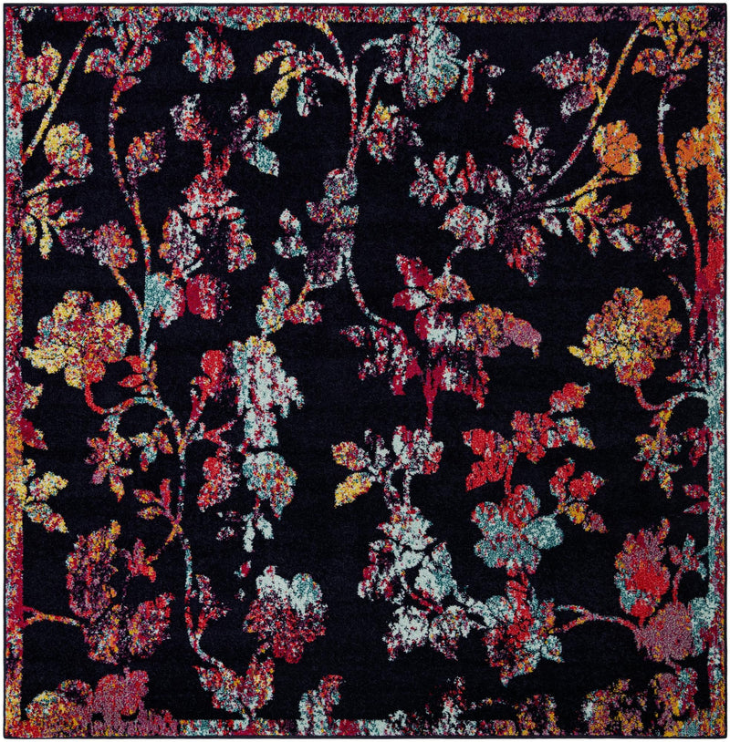 Brighton Terrace Collection Area Rug -  Roedean Square Navy Blue  lifestyle 37