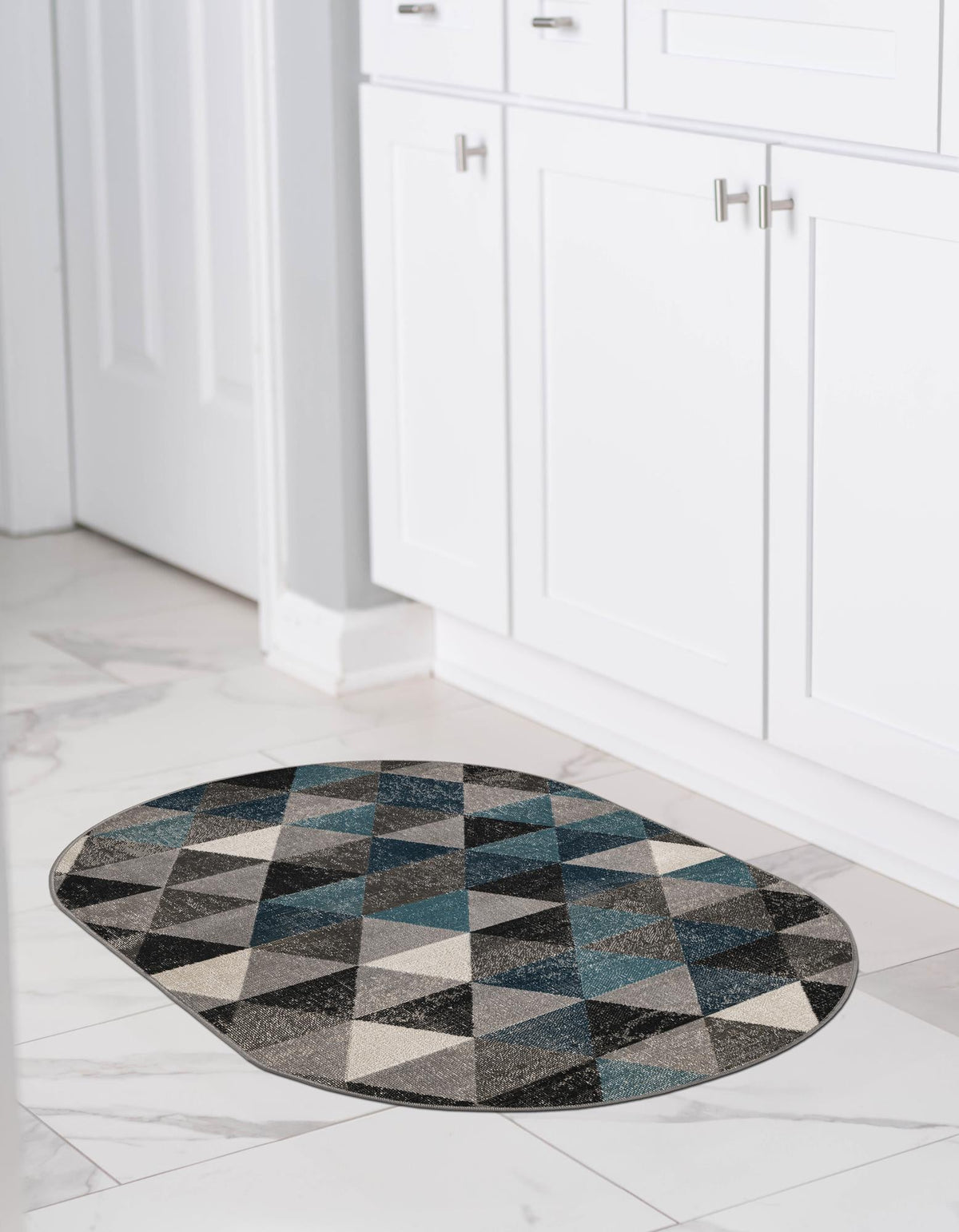 Seville Elegance Collection Area Rug -  Malaga Oval Gray  lifestyle 38