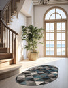 Seville Elegance Collection Area Rug -  Malaga Oval Gray  lifestyle 57