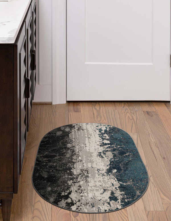 Seville Elegance Collection Area Rug -  Granada Oval Gray  lifestyle 37
