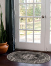 Geneva Terrace Collection Area Rug -  Vevey Oval Gray  lifestyle 54