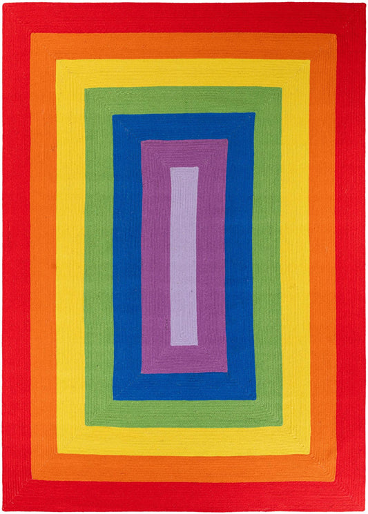 Sunset Isle Wool Braids Collection Area Rug - Paradise Rectangle Multi Main