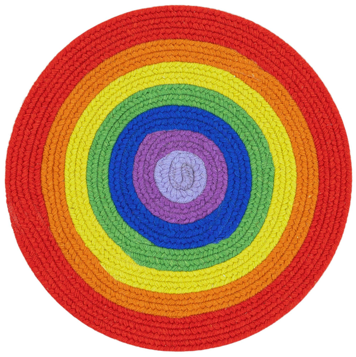 Sunset Isle Wool Braids Collection Area Rug - Paradise Round Multi  lifestyle 32