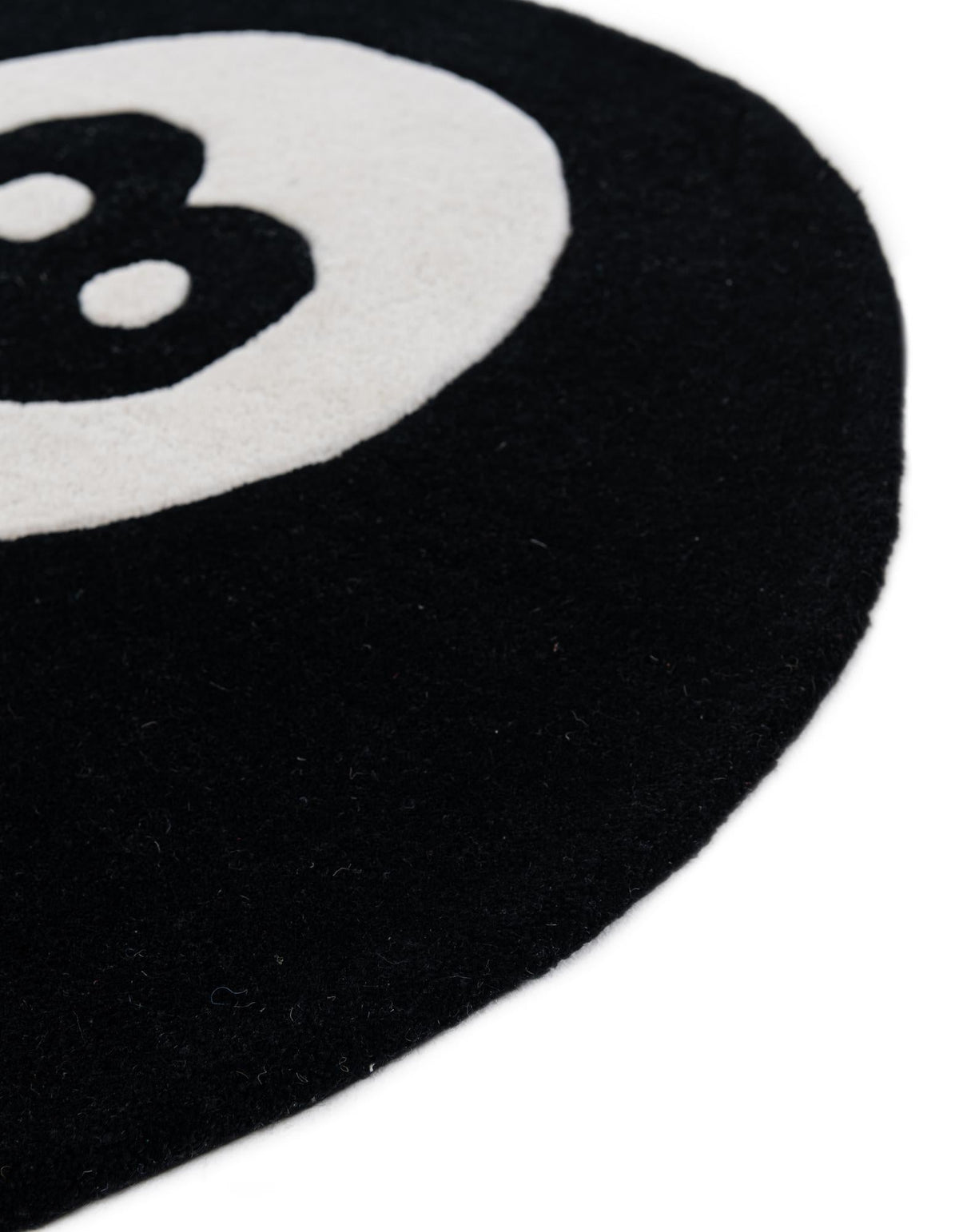 Shepherd's Glen Wool Collection Area Rug - Peninsula Round Black and White  lifestyle 12