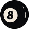 Shepherd's Glen Wool Collection Area Rug - Peninsula Round Black and White  lifestyle 3