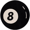Shepherd's Glen Wool Collection Area Rug - Peninsula Round Black and White  lifestyle 2