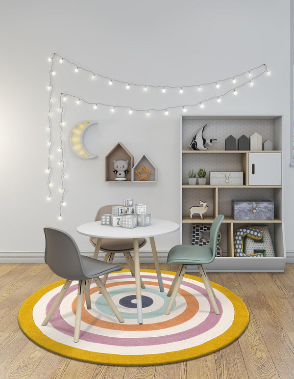 Shepherd's Glen Wool Collection Area Rug - Eldon Round Multi  lifestyle 5