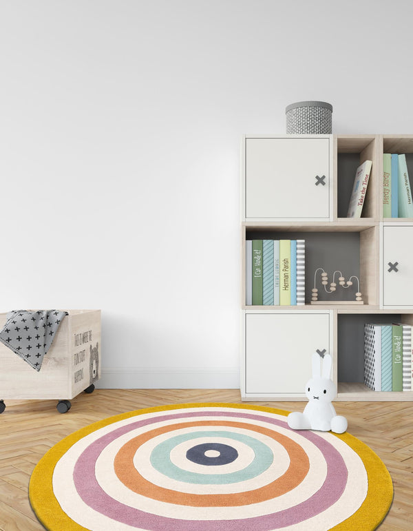 Shepherd's Glen Wool Collection Area Rug - Eldon Round Multi  lifestyle 13