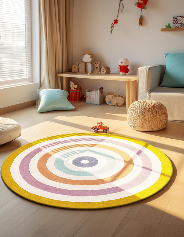 Shepherd's Glen Wool Collection Area Rug - Eldon Round Multi  lifestyle 17