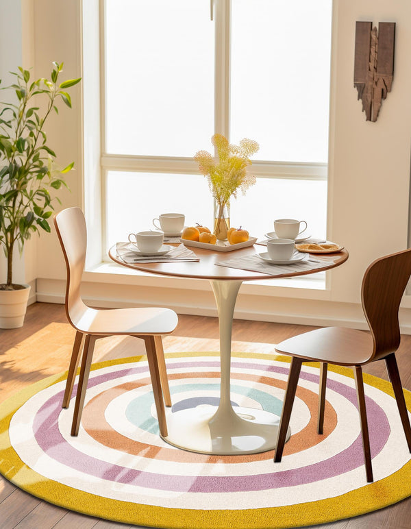Shepherd's Glen Wool Collection Area Rug - Eldon Round Multi  lifestyle 19