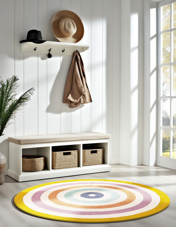 Shepherd's Glen Wool Collection Area Rug - Eldon Round Multi  lifestyle 21