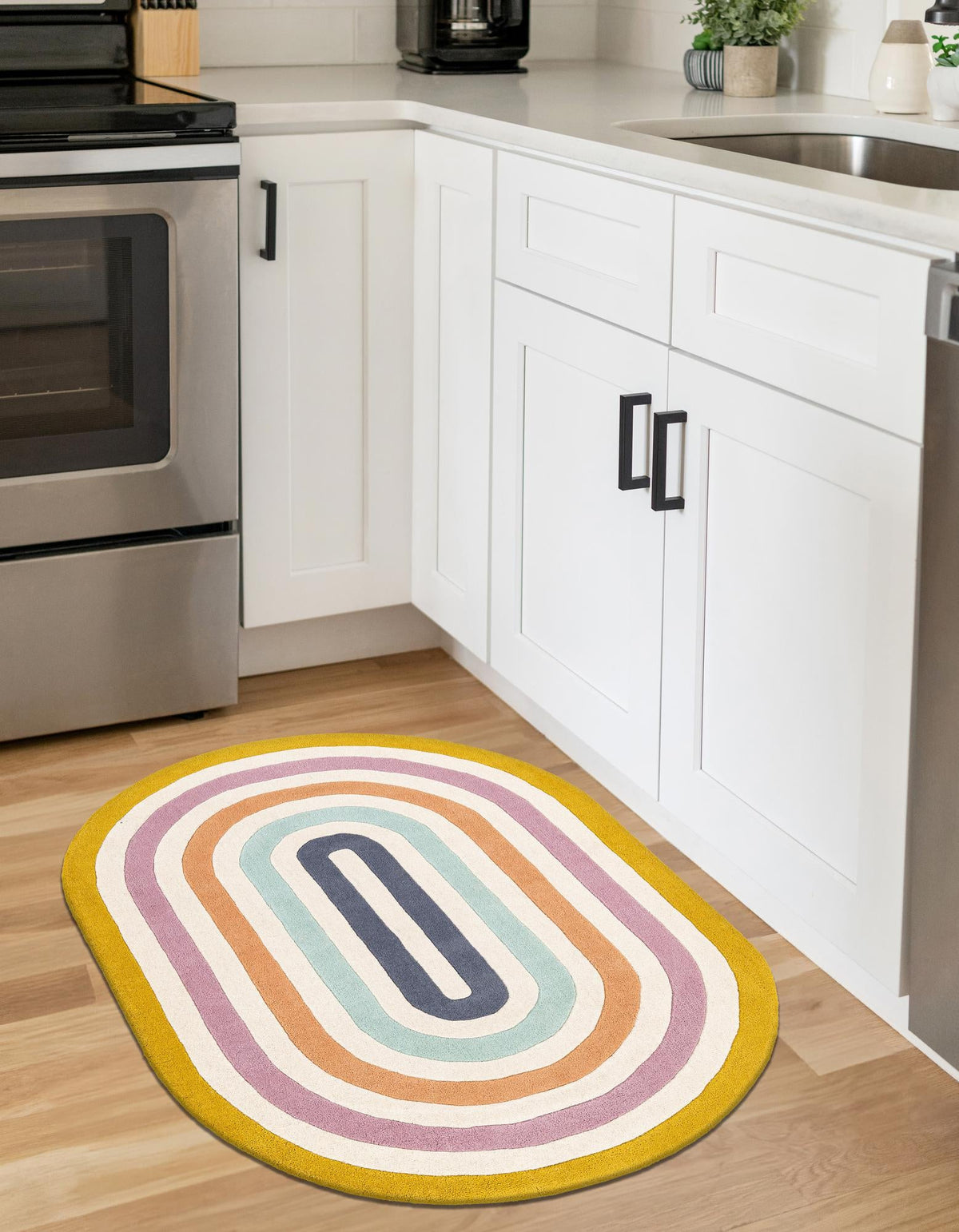 Shepherd's Glen Wool Collection Area Rug - Eldon Oval Multi  lifestyle 4