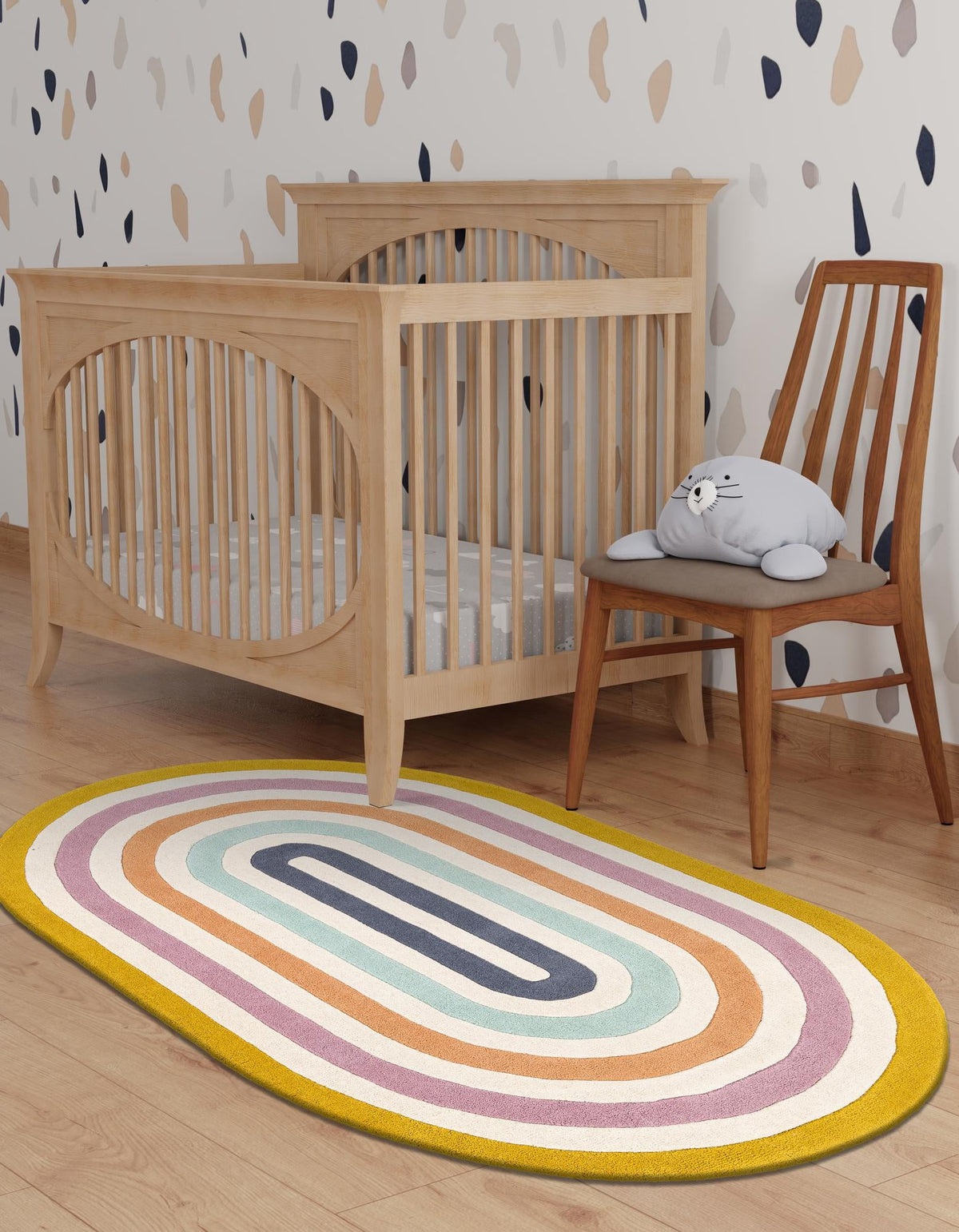 Shepherd's Glen Wool Collection Area Rug - Eldon Oval Multi  lifestyle 6