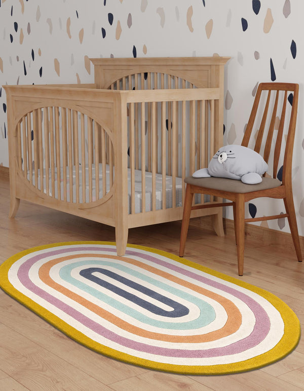 Shepherd's Glen Wool Collection Area Rug - Eldon Oval Multi  lifestyle 6
