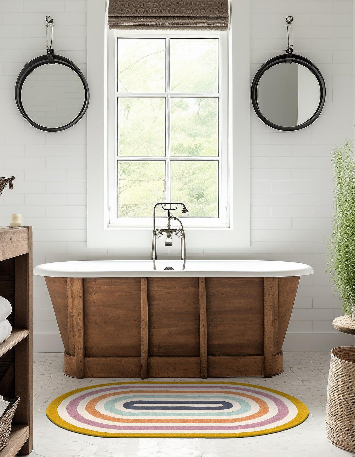 Shepherd's Glen Wool Collection Area Rug - Eldon Oval Multi  lifestyle 8