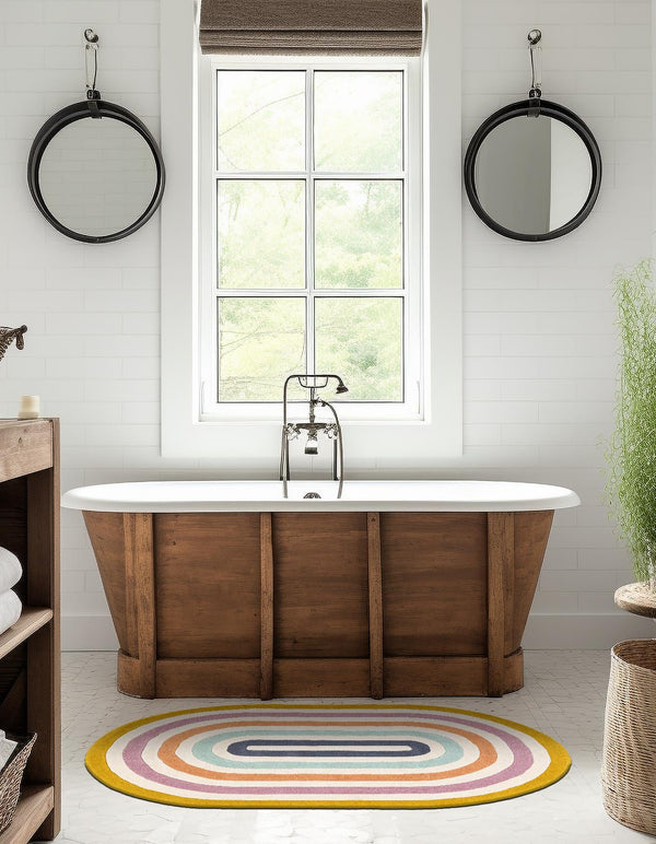 Shepherd's Glen Wool Collection Area Rug - Eldon Oval Multi  lifestyle 8