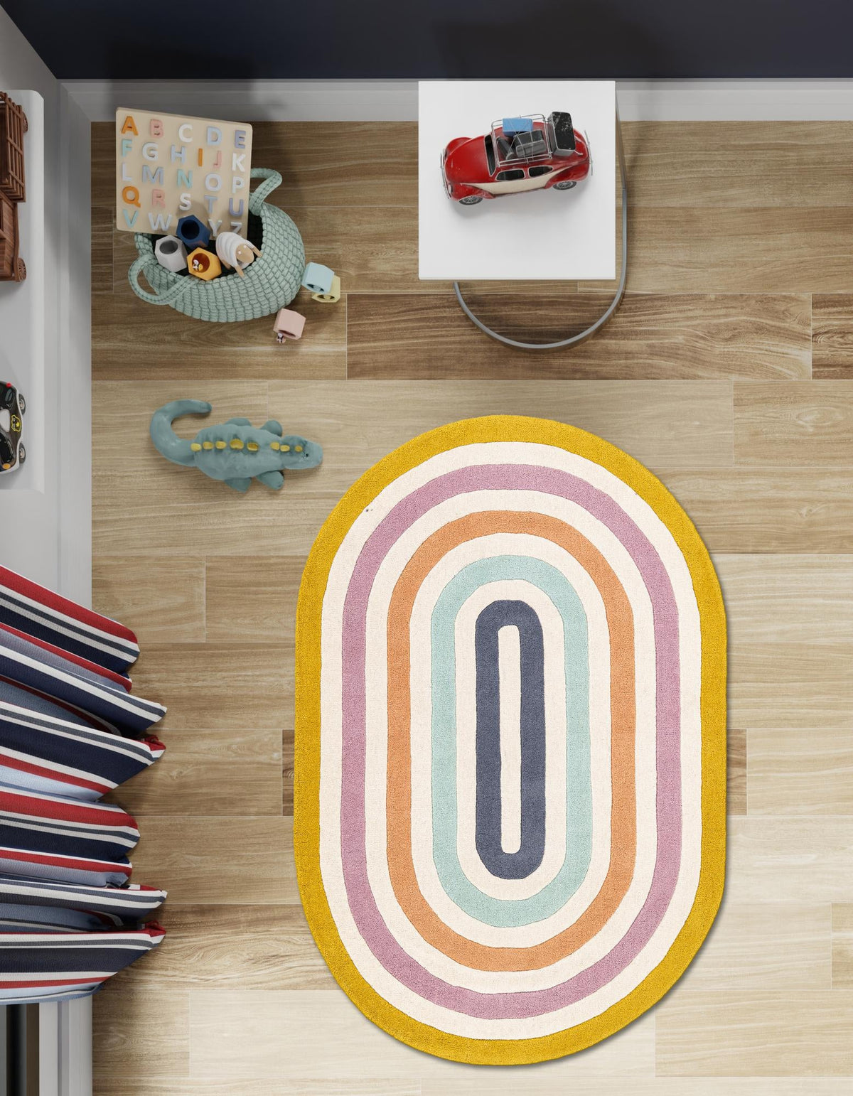 Shepherd's Glen Wool Collection Area Rug - Eldon Oval Multi  lifestyle 10