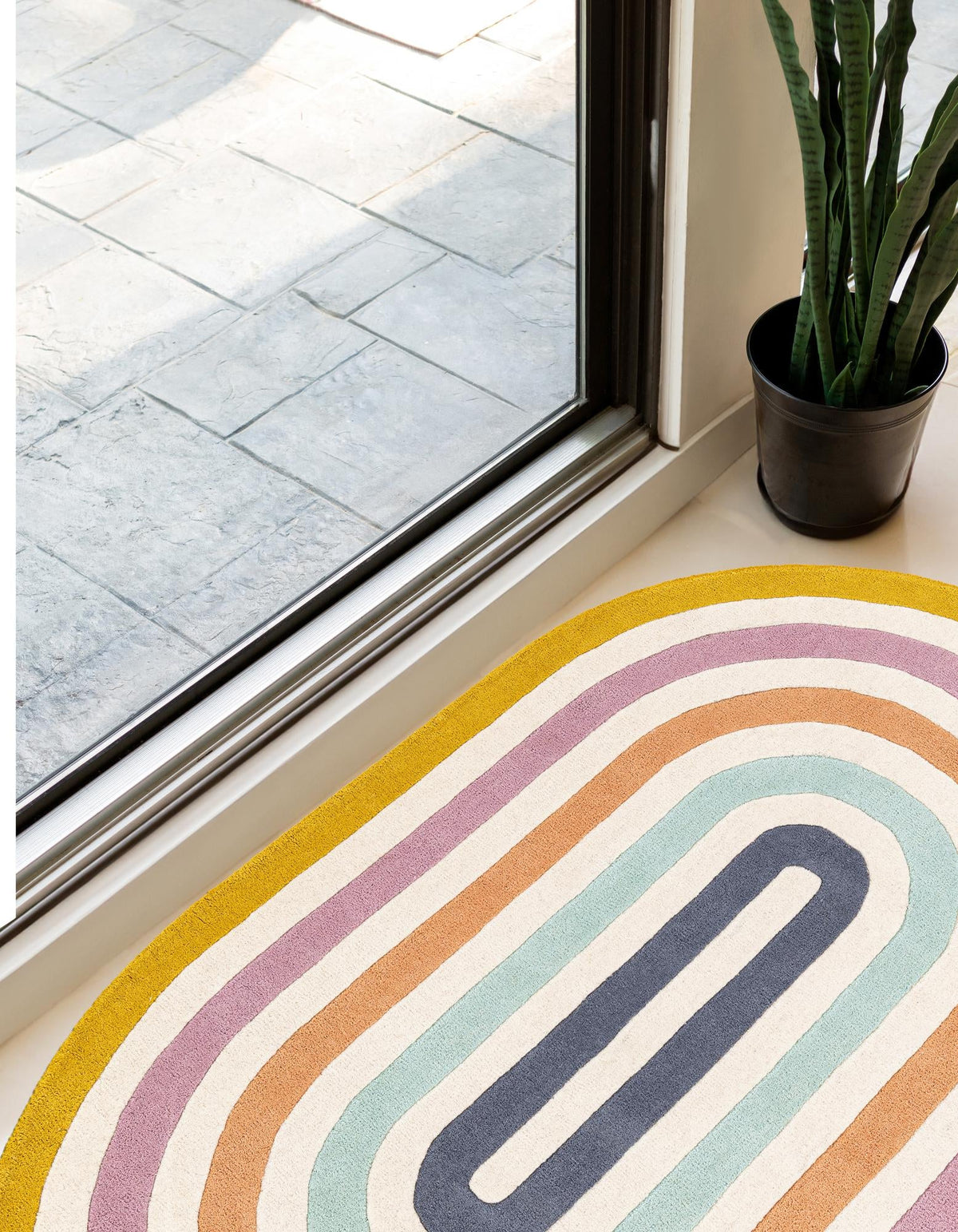 Shepherd's Glen Wool Collection Area Rug - Eldon Oval Multi  lifestyle 12