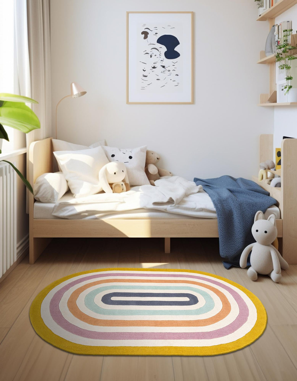 Shepherd's Glen Wool Collection Area Rug - Eldon Oval Multi  lifestyle 16