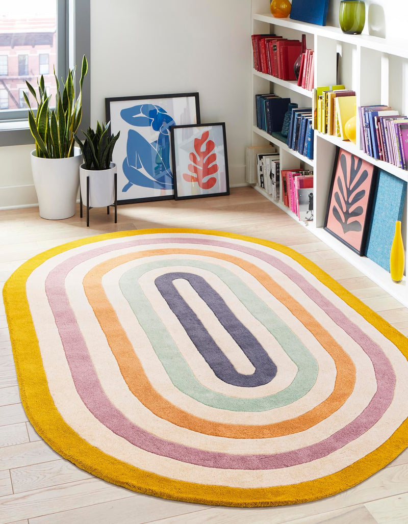 Shepherd's Glen Wool Collection Area Rug - Eldon Oval Multi  lifestyle 5