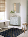 Metropolitan Matrix Collection Area Rug - Cosmopolis Rectangle Navy Blue and Gold  lifestyle 30