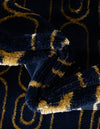 Metropolitan Matrix Collection Area Rug - Cosmopolis Rectangle Navy Blue and Gold  lifestyle 49